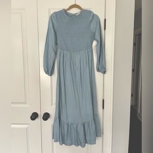 Ingrid & Isabel Smocked Chambray Dress - Maternity